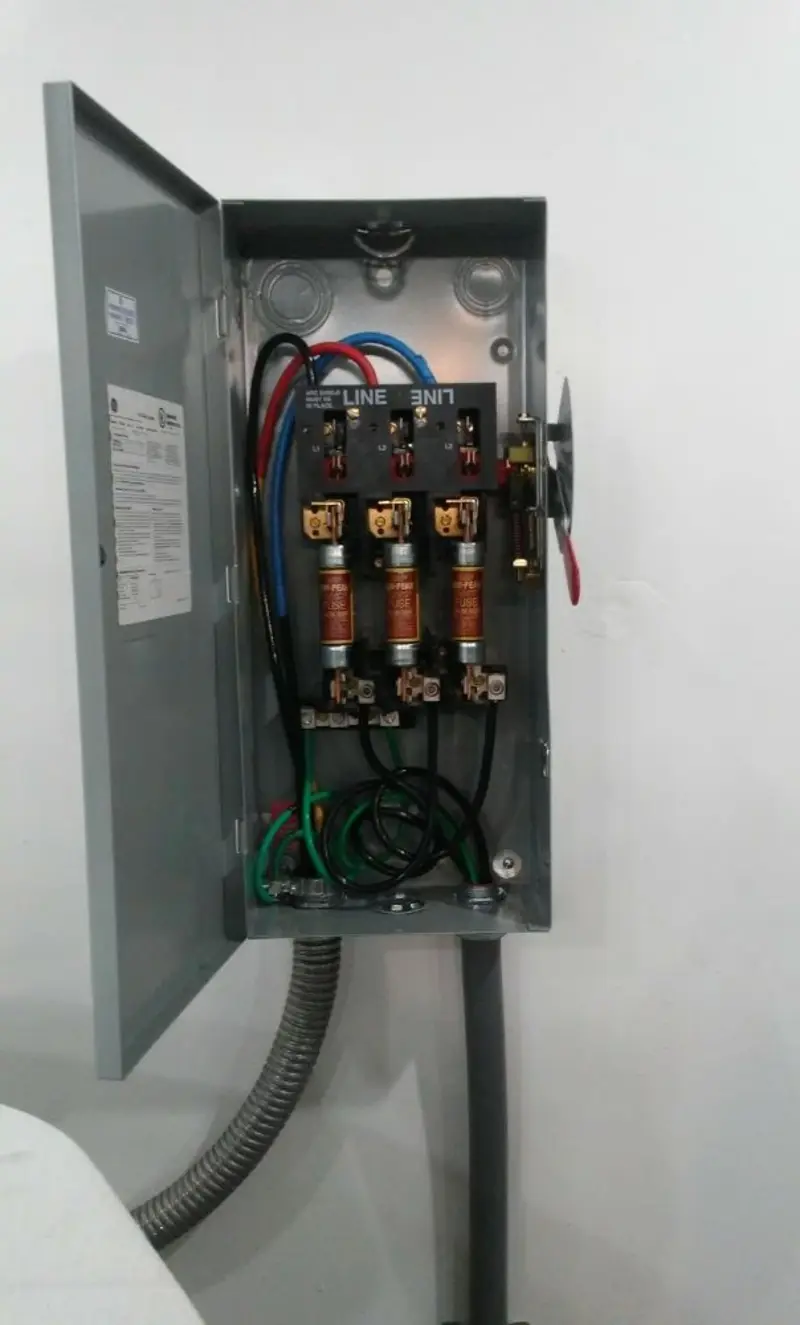 Three-phase disconnect switch installed for Electrical Wiring & Rewiring in Ponderosa Park